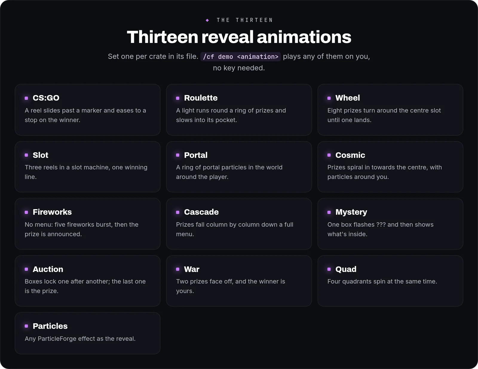 CrateForge: animaciones