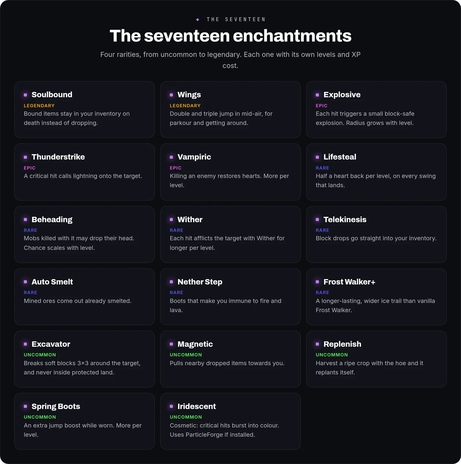 EnchantsForge: encantamientos