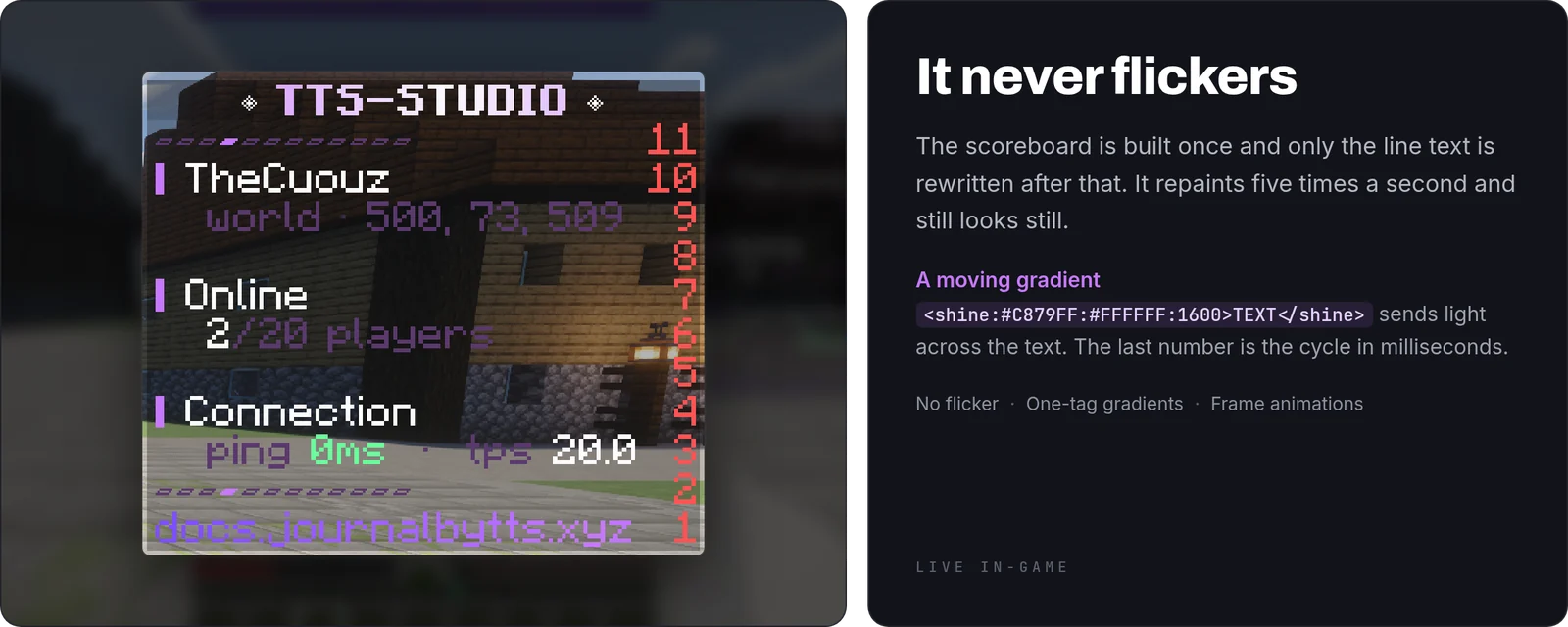 HudForge: sidebar