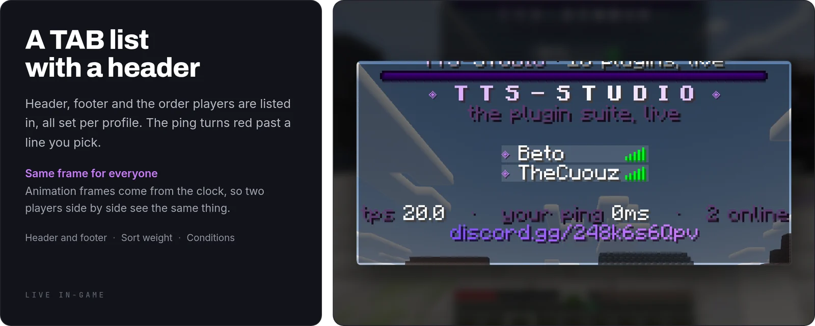 HudForge: tab